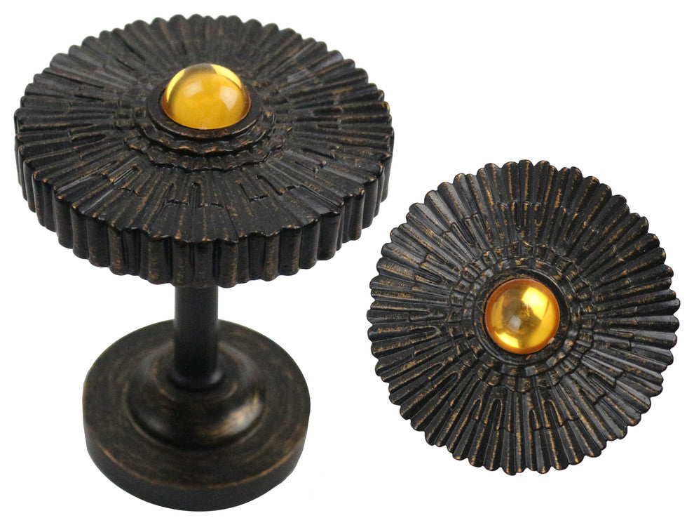 Sunburst Medallion Drapery Holdback, Burnt Gold