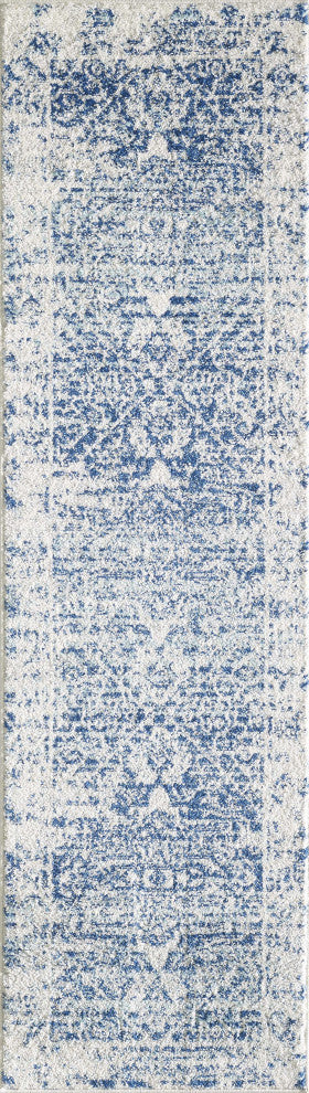 5' Round Ivory Tropical Leaves Indoor Area Rug