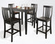 5-Piece Pub Dining Set With Tapered Leg and School House Stools