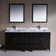 Oxford 72" Espresso Traditional Double Sink Vanity, FFT9151CH