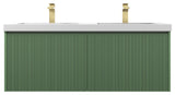 Floating Bathroom Vanity with Sink, Wall Mounted Vanity, Green, 48" W/ Double Sinks