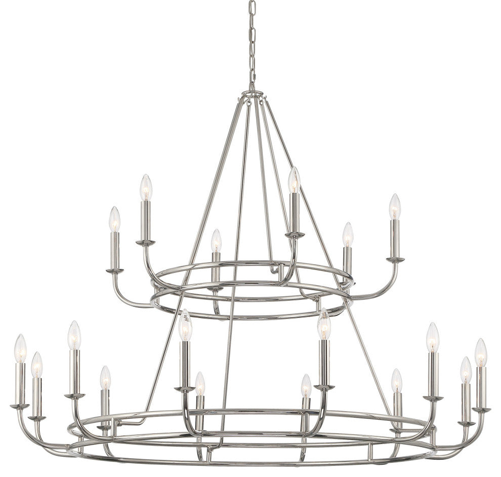 Crystorama Lighting Group BAI-A2109 Bailey 18 Light 48"W Taper - Polished