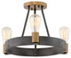 Hinkley Silas Medium Semi-Flush Mount, Aged Zinc
