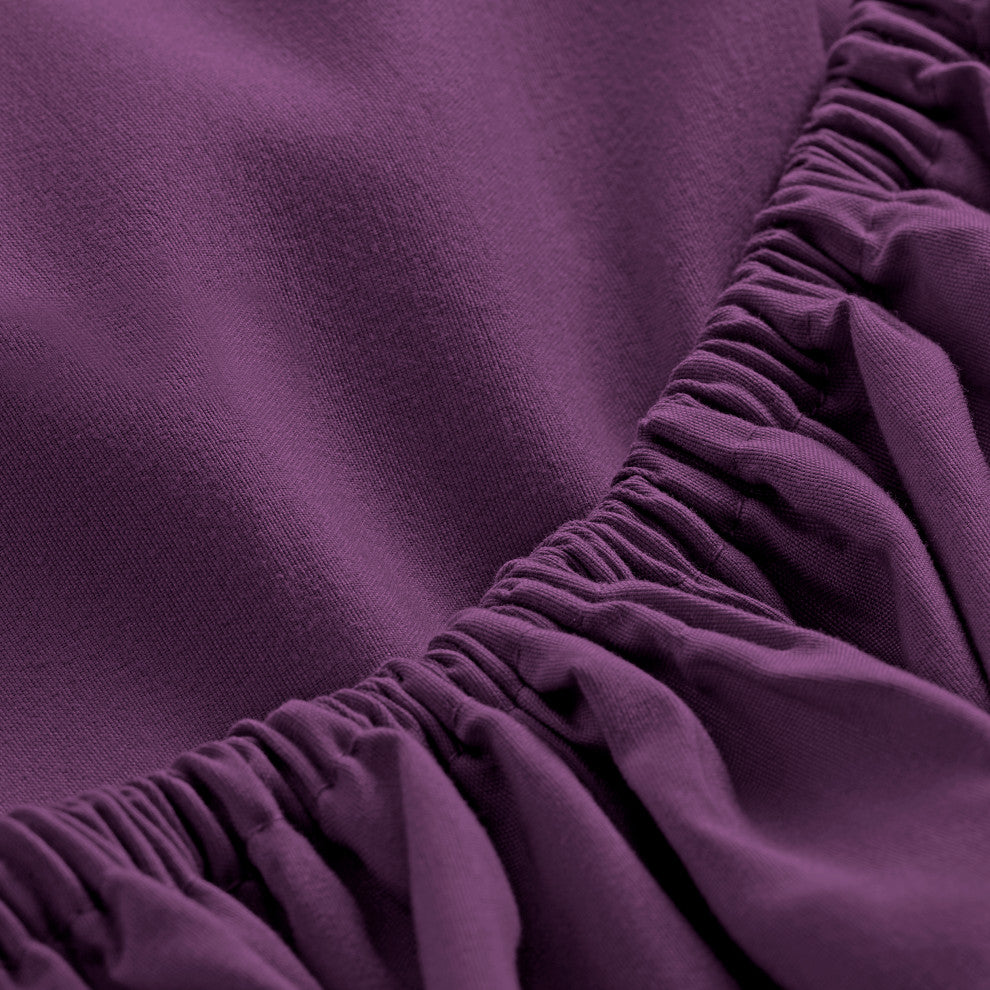 Bare Home Microfiber Fitted Sheets - Set of 2, Plum, Twin Xl