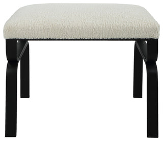 Uttermost Diverge White Shearling Small bench