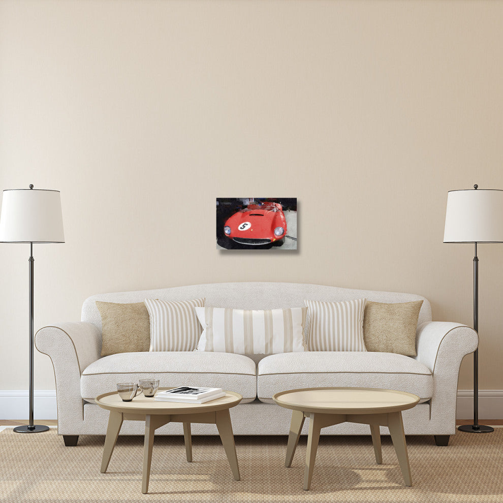 "1962 Ferrari in the Pits Watercolor" Fine Art Print