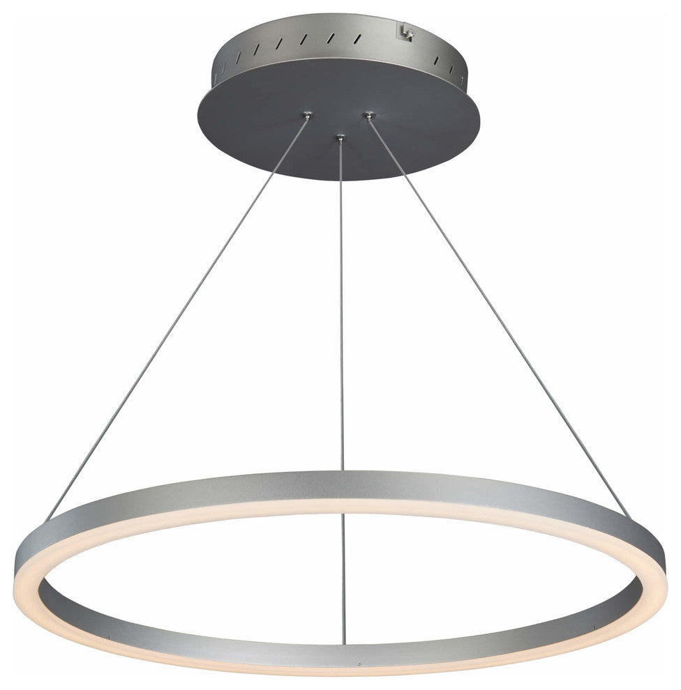 Tania 24" Ring ETL Certified Adjustable LED Chandelier, Silver VMC31640AL
