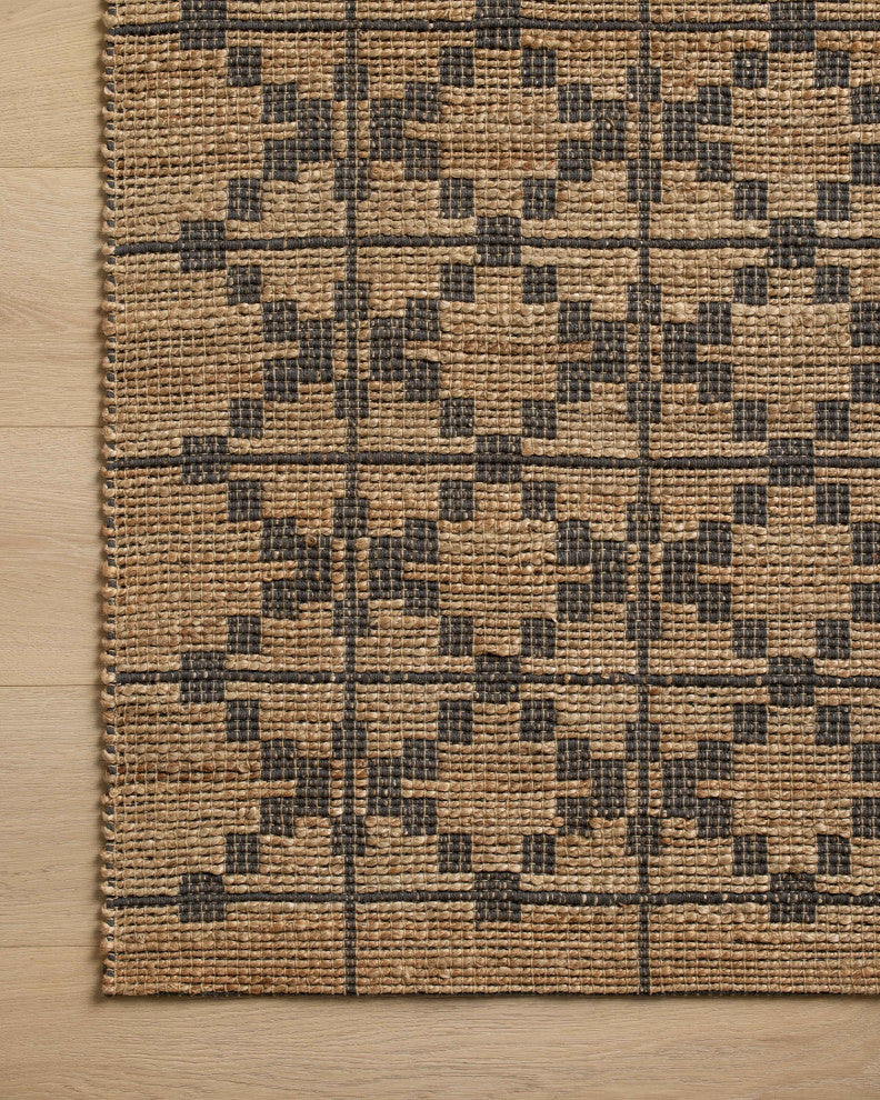 Chris Loves Julia x Loloi Judy Natural / Graphite 18" x 18" Sample Rug