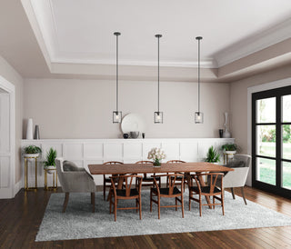 Hunter Astwood Collection 1-Light Cylinder Pendant, Matte Black