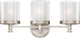 Nuvo 3-Light Decker Vanity and Wall Light Fixture, Brushed Nickel