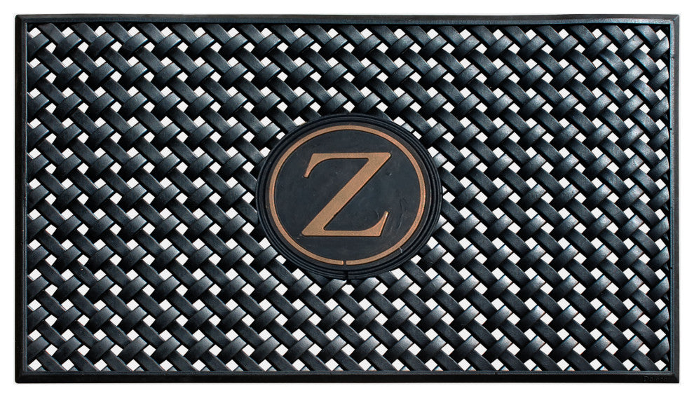 A1HC 100% Rubber Monogrammed Heavy Duty Durable Doormat 24"x39" Z
