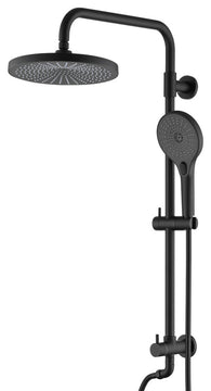 10" Rain Shower System with 3-Setting Handheld Sprayer and Slide Bar, Matte Blackï¼Œ