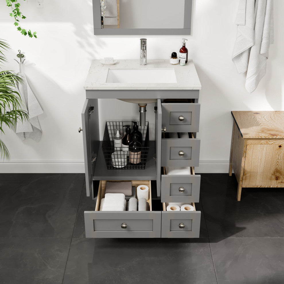 Eviva Happy 24" Gray, Quartz Top