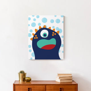 Blue Sea Monster 16x20 Canvas Wall Art