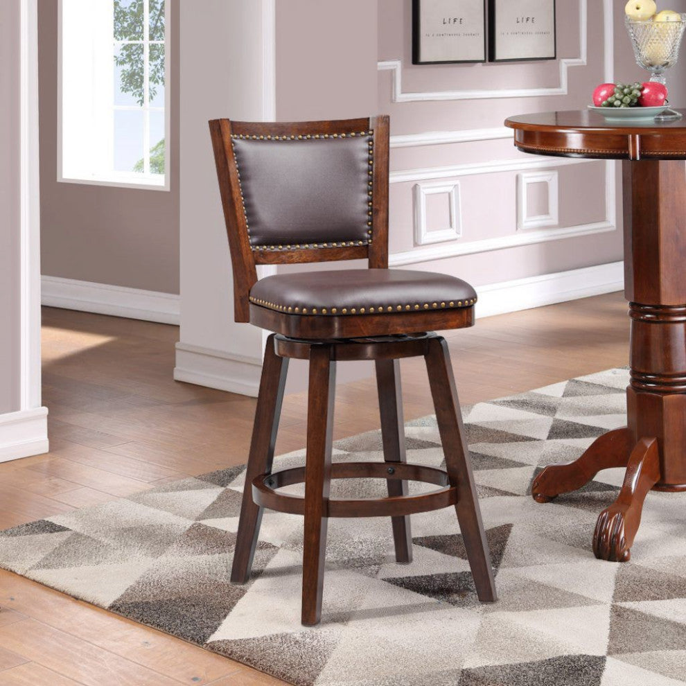 Broadmoor Swivel Stool, Cappuccino, 29"