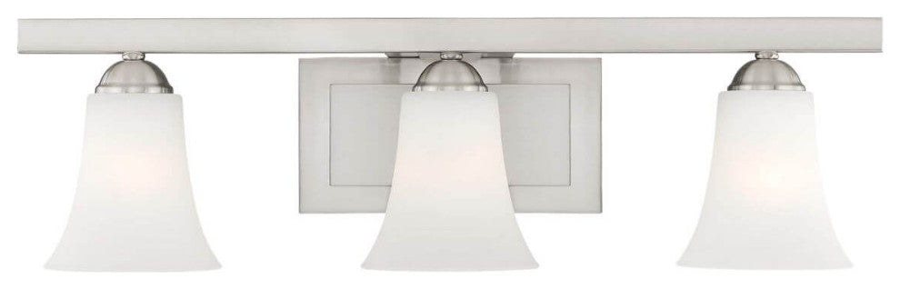 Livex Ridgedale 3 Light 25" Bath Vanity, Brushed Nickel