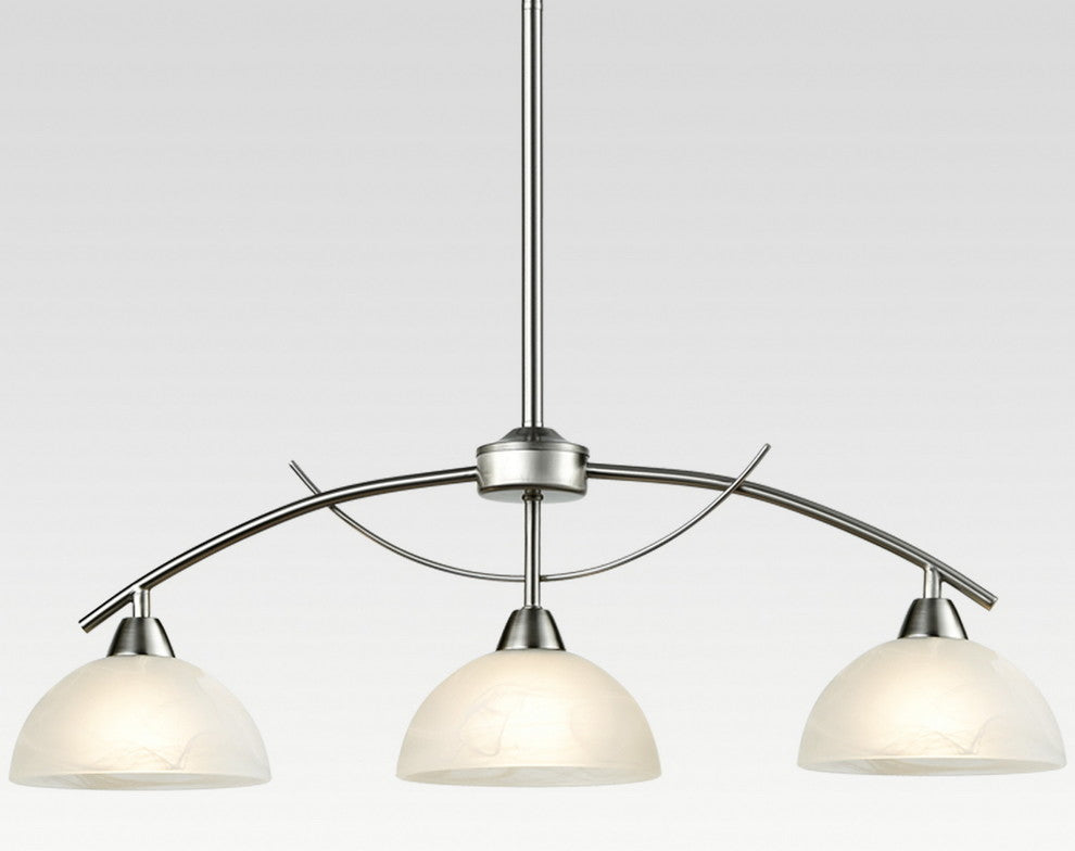 Arched Multi-Light Kitchen Island Lighting, 3-Light-Bn