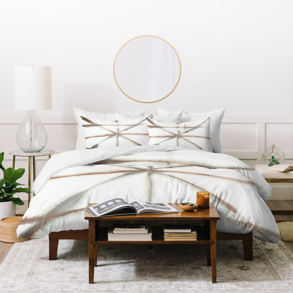 Jacqueline Maldonado Light Dye Folding Taupe Duvet Cover Set, Twin XL