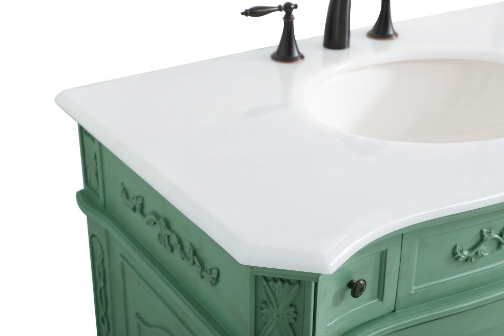 Bathroom Vanity, Vintage Mint, 36", Single Sink