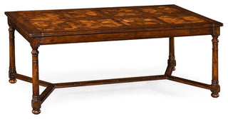 Walnut Rectangular Parquet Oyster Coffee Table