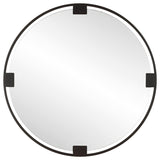 Uttermost Cornelia Black Round Mirror