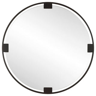 Uttermost Cornelia Black Round Mirror