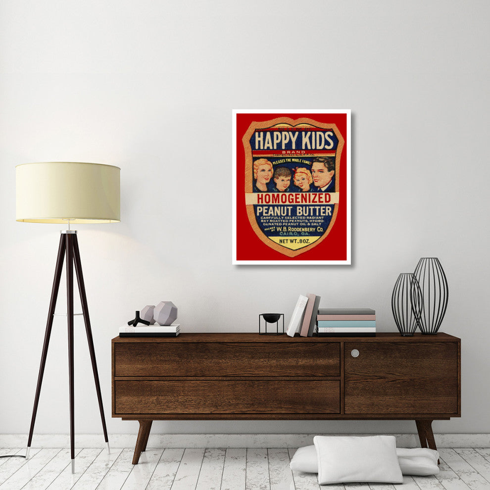 "Happy Kids Homogenized Peanut Butter" Print by Retrolabel, 29"x38"