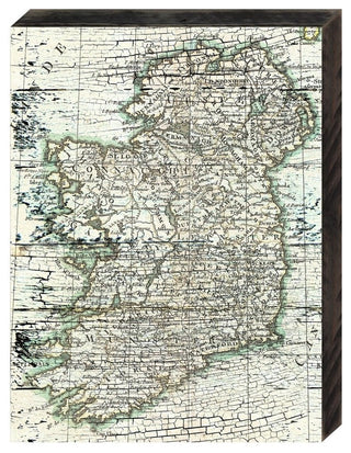 Map Of Ireland Wooden Block