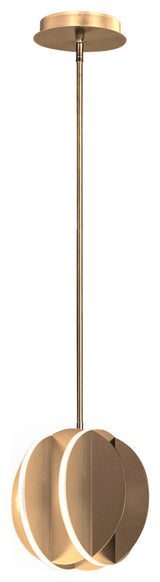ET2 E21482 Interval 8"W LED Mini Pendant - Globe - Satin Brass