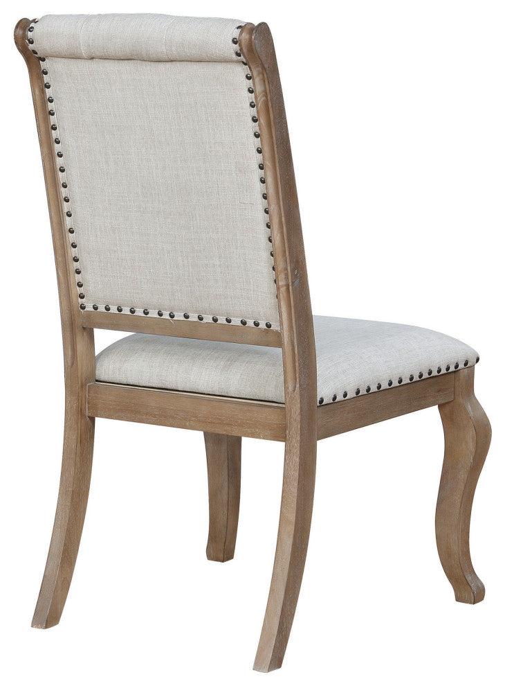 Brockway Cove Tufted Side in Chairs Cream and Barley Brown, Set of 2