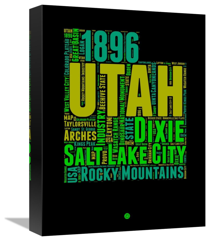"Utah Word Cloud 1" Fine Art Print