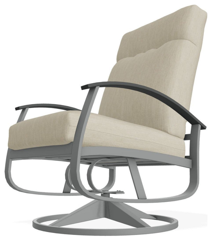 Belle Isle Cushion Deep Seat Outdoor Swivel Rocker, Huskie/Graphite