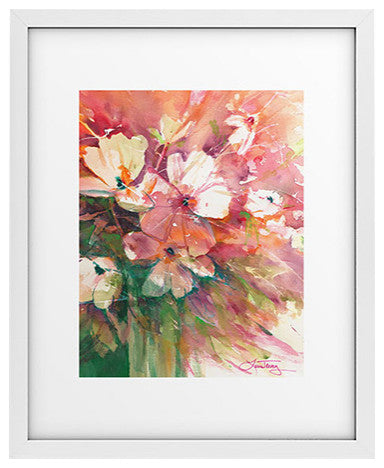 Laura Trevey Blushing Happy Framed Art Print, 18x24"