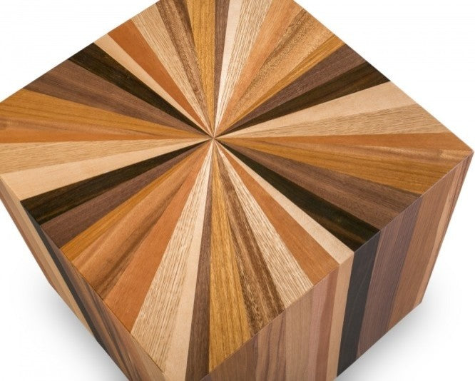 IE Series Sun End Table, Mixed Wood