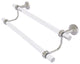 Pacific Beach 30" Double Towel Bar with Groovy Accents, Satin Nickel