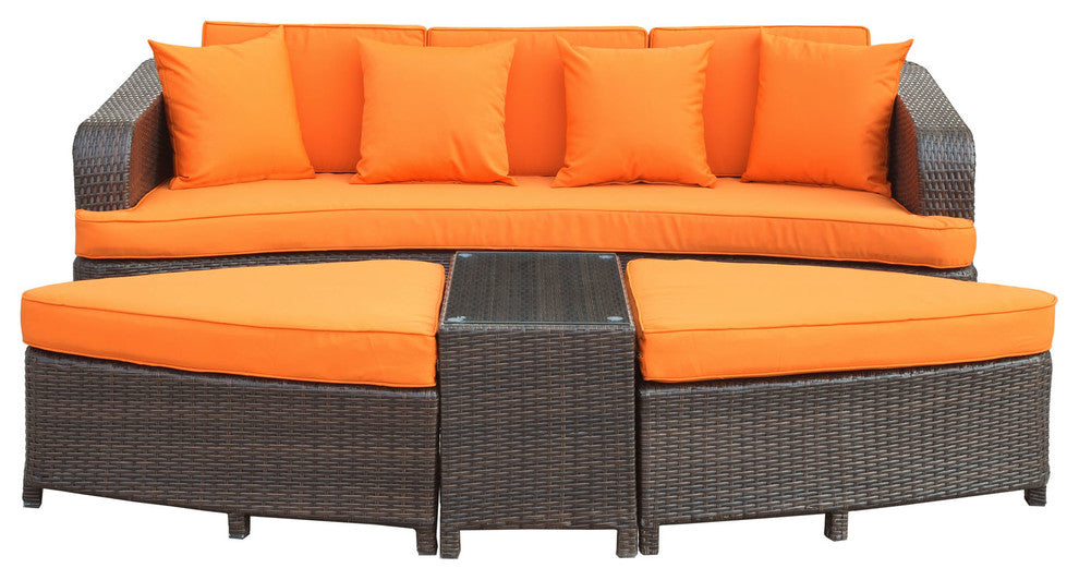 Monterey Sofa Set EEI-992 Brown Orange
