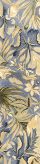 HomeRoots 30" X 120" Blue Wool Rug