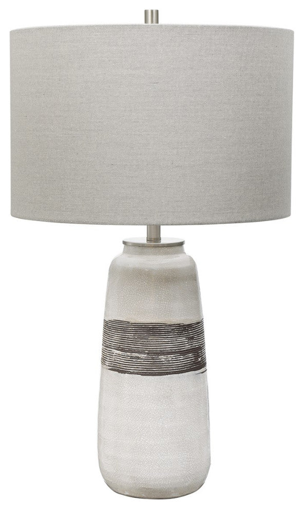Uttermost Comanche White Crackle Table Lamp 28392-1