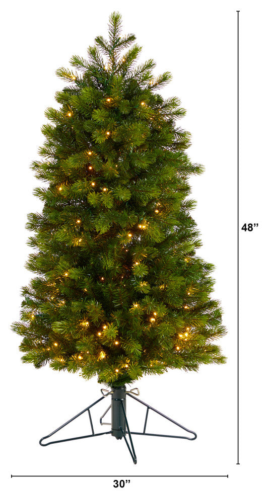 Nearly Natural T3286 4 Slim Colorado Mountain Spruce Artificial Christmas Tree