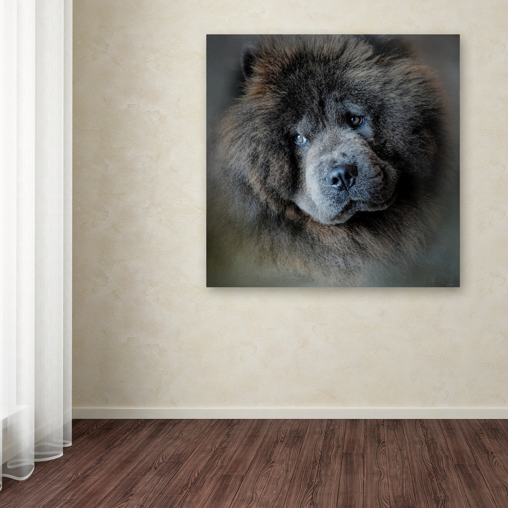Jai Johnson 'Watching Master Blue Chow Chow' Canvas Art, 14 x 14