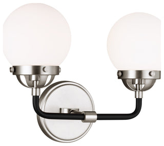 Cafe 2-Light Wall / Bath, Brushed Nickel