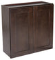 Wall Hanging Storage Cabinet, Double Door With Soft Closing Function, Espresso