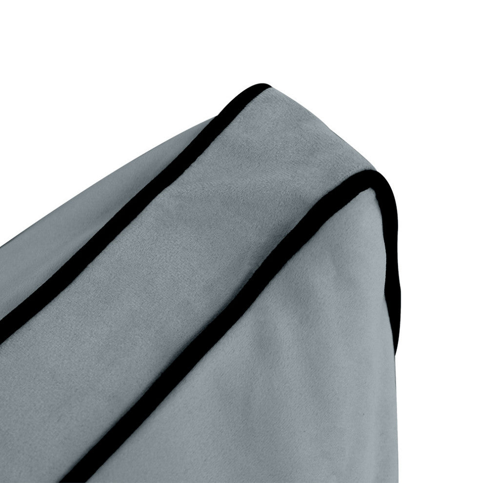 STYLE V2 Full Velvet ContrastPipe Indoor Daybed Bolster Pillow |COVER ONLY|AD347
