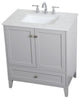 Elegant Decor Sommerville 30" Single Quartz Top Bathroom Vanity in Gray