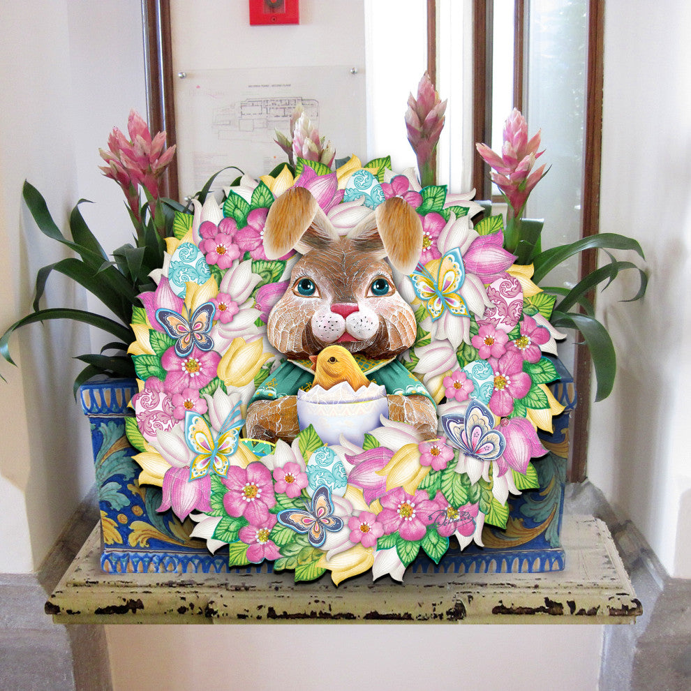 Bunny Wreath Door Hanger