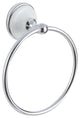 Brighton Bath Series, Towel Ring  in Polished Chrome with White Porcelain