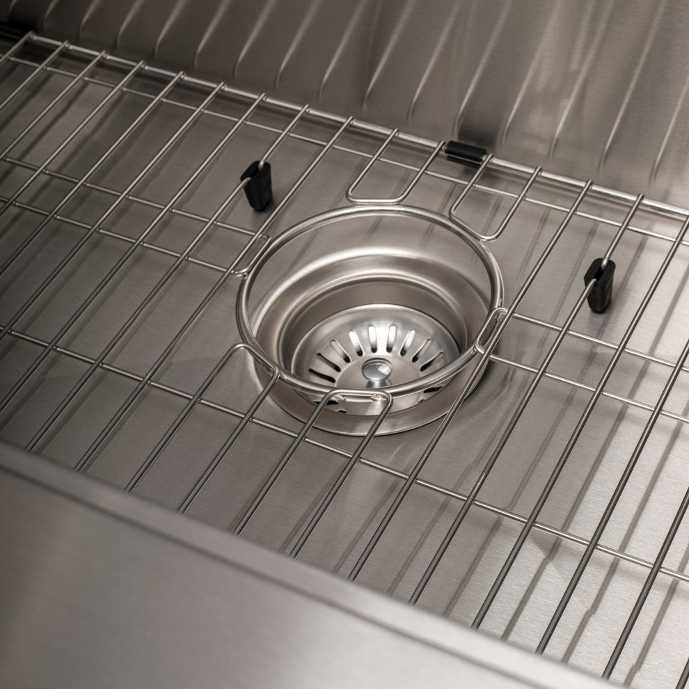 33" Moritz Farmhouse Apron Mount Single Bowl Stainless Steel Kitchen Sink