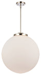 Beacon Pendant, Polished Nickel, Matte White, Matte White