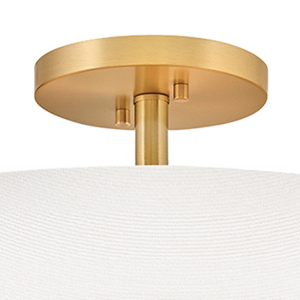 Hinkley Halle Medium Semi-Flush Mount, Lacquered Brass