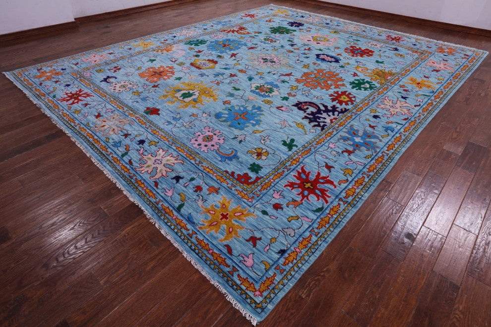 Turkish Oushak Hand-Knotted Wool Rug 12' 3" X 14' 11" - Q13351
